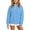 Blue, variant on Kids Half-Zip Pullover High Neck Fleece Sweatshirt Top Coffee 5 Years