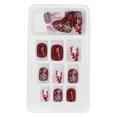 thumbnail image 2 of 24pcs Faux Ongles Conseils Ensemble Détachable à la Mode Pleine Couverture Presse sur Faux Ongles Art TipsP139, 2 of 14