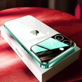 thumbnail image 1 of Luxury Plating Clear Silicone shockproof Glass Lens Phone Case For iPhone 15 14 13 12 11 Pro Max XR X Camera Protector Soft Cove Green For iPhone 15 Pro, 1 of 6