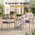 thumbnail image 3 of Dayalane Outdoor Dining Chairs Set of 6, Rope Rattan Patio Chairs with Cushions & Armrests, Weather-Resistant Metal Frame for Patio, Balcony/Bistro, Dark Grey, 3 of 12