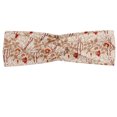 thumbnail image 1 of Floral Headband, Vintage Botanical Plantation Flowers and Branches, Elastic and Soft Women's Bandana for Sports and Everyday Use, Grey Red Coconut, by Ambesonne, 1 of 3