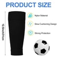 thumbnail image 2 of Espinilleras negras, ideales para principiantes y juegos en equipo, juego de 2 pares de fundas protectoras para calcetines de fútbol para niños, 2 of 7