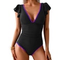 thumbnail image 1 of Traje de baño Aidonger Tummy Control de una pieza con volantes para mujer, 1 of 5