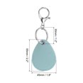 thumbnail image 2 of Uxcell Leather Key Fob, 2 Pack PU Leather Key Fobs Key Chain Holder for ID Key Cards, Sky Blue, 2 of 6