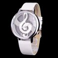 thumbnail image 3 of Reloj de esfera hueca Reloj musical para niñas Reloj con cinturón de cuero para mujer Reloj de cuarzo para mujer, 3 of 3
