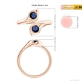 thumbnail image 4 of ANGARA Natural Calla Lily Two Stone Sapphire Ring in 14K Rose Gold for Women (Size-4mm) | September Birthstone, Birthday, Anniversary, Jewelry Gift for Women | Natural Blue Sapphire Ring, 4 of 9