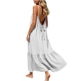 thumbnail image 6 of LIaqionyy Women's Maxi Dress Boho Adjustable Spaghetti Strap Beach Long Dresses Flowy Casual Sleeveless Sundress, 6 of 7