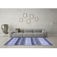 thumbnail image 3 of Ahgly Company Indoor Round Abstract Blue Modern Area Rugs, 6' Round, 3 of 4