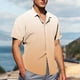 thumbnail image 3 of Mens Casual de Manga Corta Botón Abajo Camisas de Impresión Turndown Cuello Botón Camisa Poliéster, Moda de Verano Superior para Hombres Al Aire Libre, 3 of 6