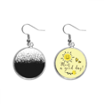 thumbnail image 1 of Flappg notas musicales negro blanco Pendiente Sol Flor Pendiente Joyas Moda Unbranded M, 1 of 3