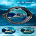 Eversport Unisex Swim Goggles, AntiFog, NoLeak, UV Protection, 3 Nose
