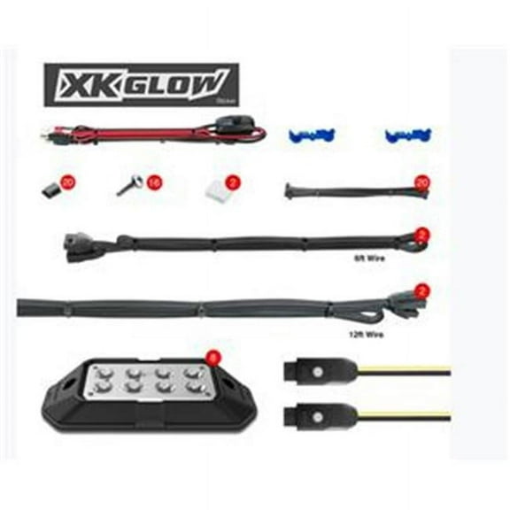 XK Glow XKG-ROCKADV 8 Piece Rock Light - Clear