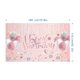 thumbnail image 1 of Fondo de feliz cumpleaños para niñas, mujeres, rosa y dorado, suministros de decoración para fiestas de cumpleaños, pancarta floral con purpurina de oro rosa para niñas dulces, mujeres, fiestas de cum kaili Sencillez, 1 of 4