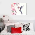 thumbnail image 3 of Chilfamy Canvas Wall Art Picture 20x16in for Living Room Bedroom A Hummingbird On A Cherry Blossom Wall Art Poster 20x16in, 3 of 3