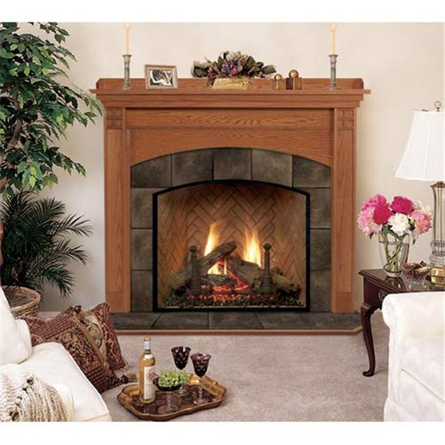 Royalton A Flush Fireplace Mantel in Medium Custom Cherry