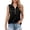 A-Black123, variant on Women's Ribbed Tank Polo Collar Half Zip Top Stretchy Casual Daily Camisole