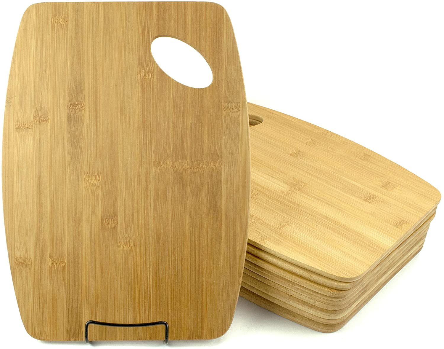 BambooMN Bulk Wholesale Premium Bamboo Grooved Cutting Board - 11 x 11 x  .75 - 100 Piece