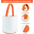 thumbnail image 4 of Easter Bunny Bag & Basket for Egg Hunts. Children's Tote Handbag Container with Dual Layer Bunny Ears Design, Excellent for Carrying Eggs, Candy, Gifts at Easter Party. (Cylinder Orange), 4 of 7