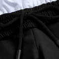 thumbnail image 6 of lcziwo Shorts for Men Big and Tall Faux Two Piece Casual Elastic Waist Beach Shorts Camping Fishing Outdoor Drawstring Work Shorts with Pockets Black L, 6 of 9