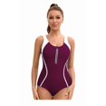 thumbnail image 2 of Top-kevin Women's One Piece Athletic Racerback Swimsuit Slimming Bathing Suit, 2 of 13