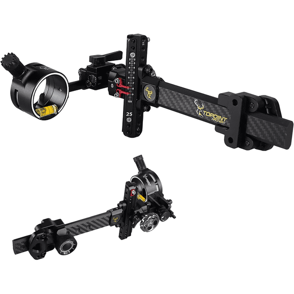 1Pin Compound Bow Sight 4X 6X 8X Lens 0.019" Micro Fiber Adjustable Archery Hunt