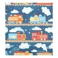 thumbnail image 6 of Yayeee Magnetic Dishwasher Cover for The Front Decoration Home Kitchen Machine Sticker Protector, Blue Cute Train Pattern, 6 of 6