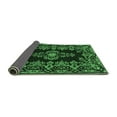 thumbnail image 2 of Ahgly Company Indoor Square Medallion Emerald Green Traditional Area Rugs, 4' Square, 2 of 4