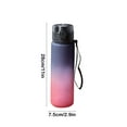thumbnail image 3 of Btomtd 34oz Gradient Color Large Capacity Sport Water Bottle, Outdoor Portable Plastic Cup with Locking Lid, Colorful Space Cup and Mug for Daily Use, Purple, 3 of 6