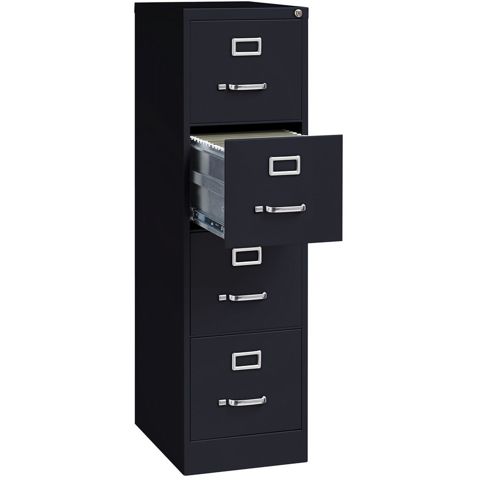 Pemberly Row 22-in Deep Metal 4 Drawer Vertical File Cabinet Black (Set of 2)