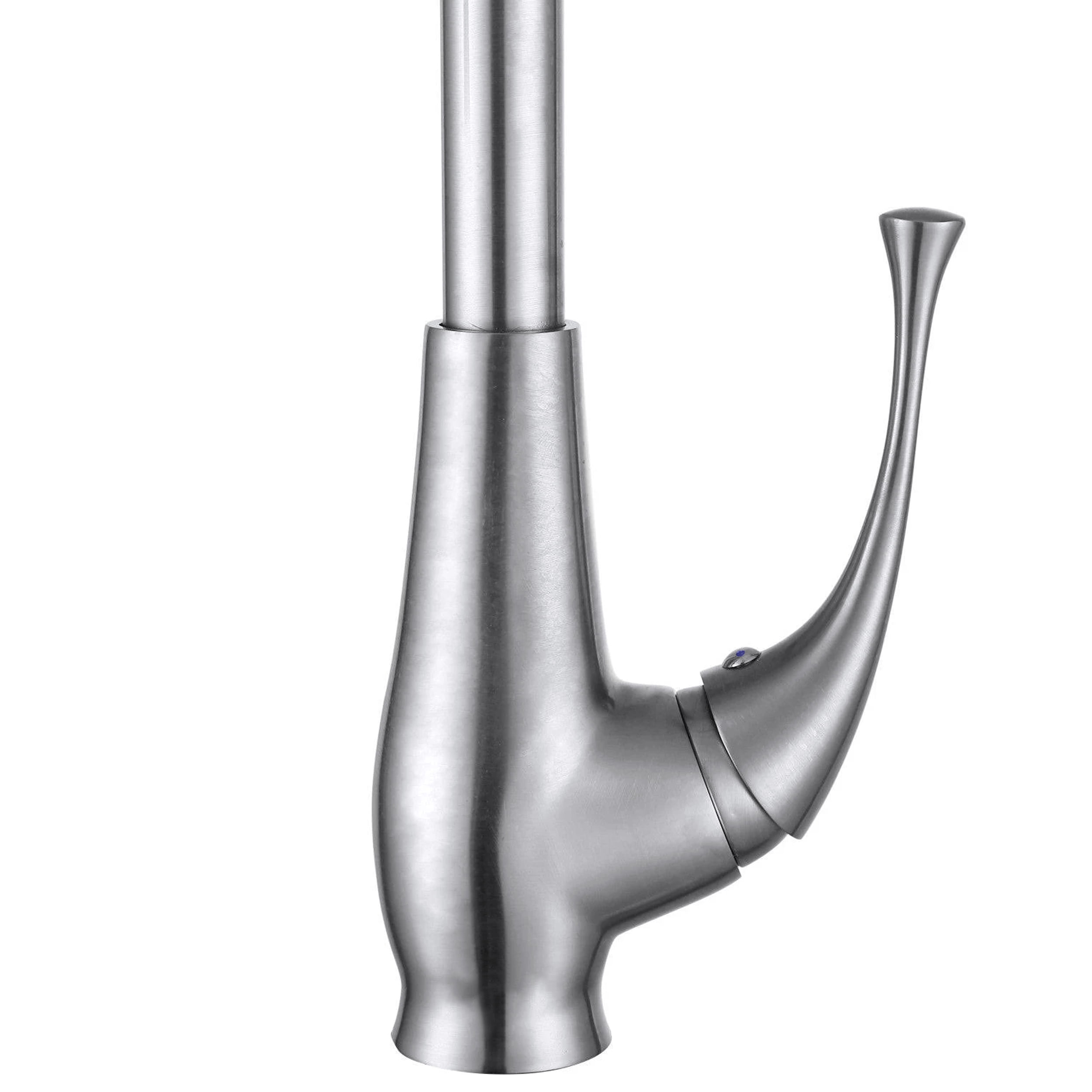 NKF-H24BN Single Lever Pull-down Kitchen Faucet, Brushed Nickel Finish