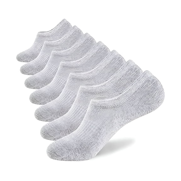 TELOLY No Show Socks Mens 7 Pairs Cotton Thin Non Slip Low Cut Mens Invisible Casual Socks (7Black,Size 9-12)