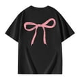 thumbnail image 5 of Big Girls Casual Short Sleeve T Shirt Crewneck Printed Top Clothing Black Size 12-13T, 5 of 7