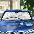 thumbnail image 4 of Gray Tree Branch Car Windshield Sun Shade Reflector Sunshade Foldable for Front Keeps Vehicle Cool, 4 of 8