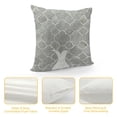 thumbnail image 4 of PHYHOO Neutral Tones Throw Pillow Cushion Case , Minimalist Nested Squares Stripes Circle Mesh, Modern Accent Double-Sided Digital Printing, Pale Grey Off White, 4 of 5