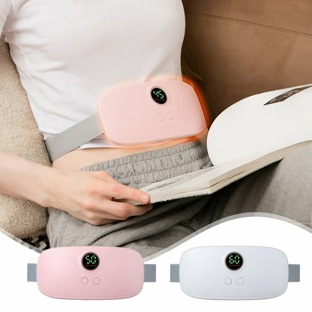 Cinturón de Calor con Vibración y Prensado En Caliente, 4 Modos de Calentamiento y Masaje, Diseño Inalámbrico y Portátil, Cómodo Protector de Cintura, Alivio Menstrual, Apagado Automático Seguro, Car