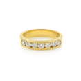 thumbnail image 2 of Channel Set Round Diamond Wedding Ring Band 18K Yellow Gold 0.50Cttw Size 5.5, 2 of 7