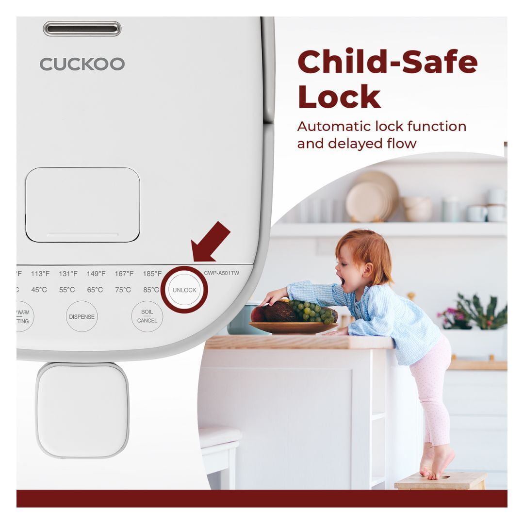 Cuckoo Hot Water Dispenser & Warmer 4 Modes Child Lock 5L Capacity (CWP-A501TW)