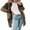 Camel, variant on DOKOTOO Cardigans for Women Color Block Long Cardigan Sweaters Open Front Oversized Knit Outwear with Pockets S-2XL