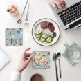 thumbnail image 1 of RYLABLUE Merry Christmas Set of 6 Coaster for Drinks, Absorbent Ceramic Stone Coasters Cup Mat with Cork Base for Home Kitchen Room Coffee Table Bar Decor, 1 of 4