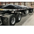 thumbnail image 6 of Flatbed Truck Trailer Tarps Heavy Duty 18oz Black Lumber Tarp 20 FT x 27 FT (6 FT Drop) with Stainless Steel D-Rings, 6 of 10