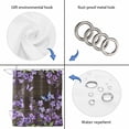 thumbnail image 4 of Purple Flowers Shower Curtain, Waterproof Shower Curtains for Bathroom, Butterfly Spring Floral Wooden Farmhouse Washable Fabric Bathtub Curtain Set Bath Decor with 12 Hooks Extra Long 72"x96", 4 of 8