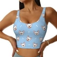 thumbnail image 2 of Uemuo French Bulldog Head Pattern Women's Sports Bra - High Impact Support, Breathable, and Comfortable Athletic Bra for Running, Yoga, and Workouts, 2 of 9