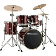 Ludwig LCEE20025 Element Evolution 5-Piece Drum Set w/ Hardware & Cymbals - Red Sparkle