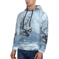 thumbnail image 3 of Cauagu Winter Reindeer In Snowy Mountains for Men's Pullover Hooded Sweatshirt Athletic Casual Hoodie Aautumn Hoodie Sweatshirt for Men Pullover Casual Hooded Sweatshirt-Medium, 3 of 7