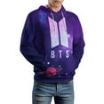 thumbnail image 5 of Kpop BTS Hoodie Unisex 3d Novelty Hoodies Graphic Hoodies Pullover Sweatshirts For Men Women Teen XL, 5 of 7