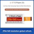 thumbnail image 3 of 2.15inch E-Paper Display (G), E-Ink Display, 296x160 Pixel, 3 of 5