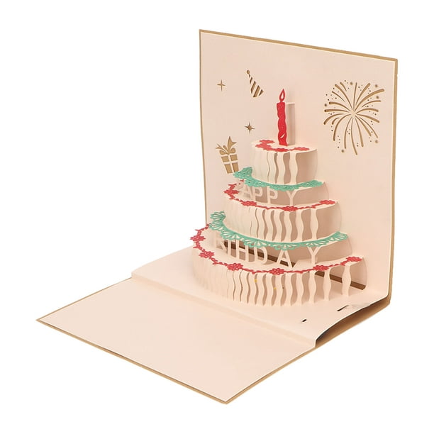 Cartes D'anniversaire 3D, Carte De Vacances Pop-up épaisse Et