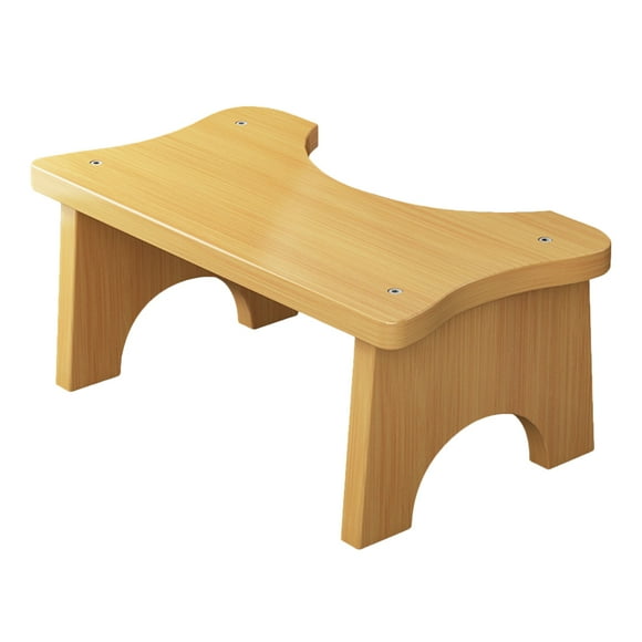KAKOWELY Wooden Toilet Stool Bathroom Step Stool Poop Stool Wooden Bathroom Chair,15.35X"X7.87"X6.69"