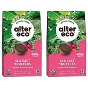 Alter Eco  Deep Dark Sea Salt Truffles  58% Pure Dark Cocoa, Fair Trade, Organic, Non-Gmo, Gluten Free Dark Chocolate Truffles, Easter Basket Ready Delights  20 Truffles