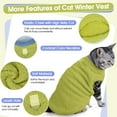 thumbnail image 5 of Warm Kitten Coat Fleece Vest,cat sweater for cats,Pet Sweater for small dog,Soft Warm Plush Sweatshirt for Small/Medium Cats & Puppies,Ideal for Winter Cold Weather,kitten sweater.,Green L, 5 of 10